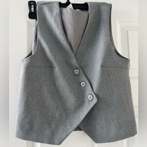 Asymmetrical Grey Women’s Vest Top